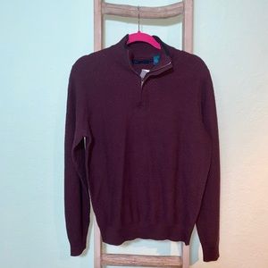 NWT Perry Ellis 1/4 Mock Neck Sweater